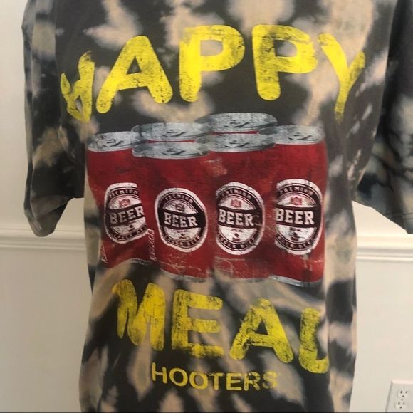 Custom tie-dyed hooters happy meal oversized tee - Picture 5 of 7